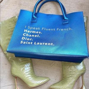 Blue Large Vegan Tote